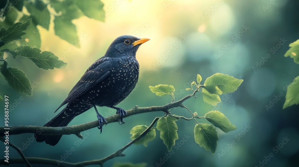 Fototapeta premium Turdus merula's nature home