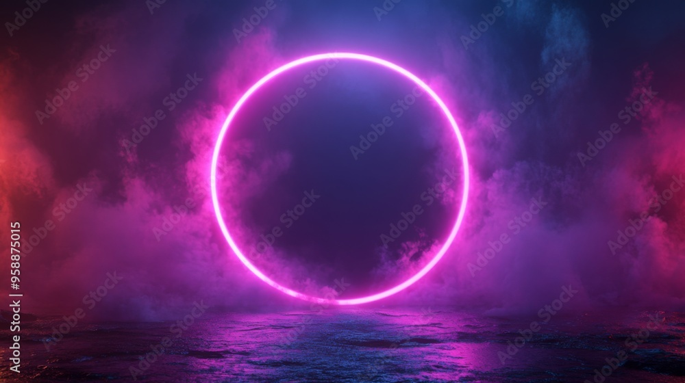 Futuristic Neon Oval Portal Futuristic Neon Oval Portal