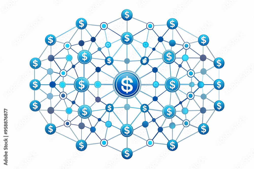 Flat AI Neural Network and Cost Symbols Frame Concept for Predicting Financial Costs - Simple Vector Illustration in Smart Business Tone Flat AI Neural Network and Cost Symbols Frame Concept for Predicting Financial Costs - Simple Vector Illustration in Smart Business Tone