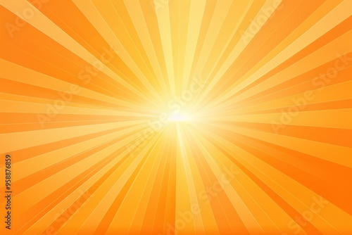 Sun rays background with gradient color, orange and gold, vector illustration