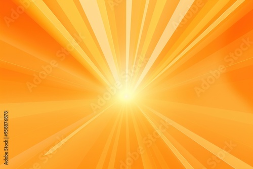 Sun rays background with gradient color, orange and gold, vector illustration