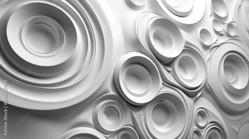 Abstract White Circular Pattern Abstract White Circular Pattern