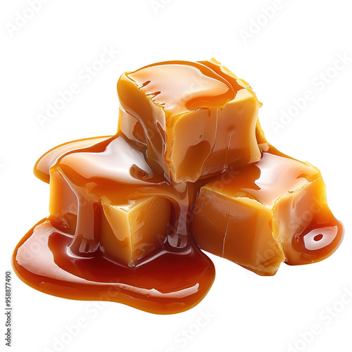 orange jelly candy on transparent background, clipping path, png, 