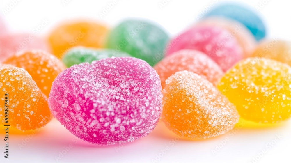 Sweet jelly candies captured up close Sweet jelly candies captured up close