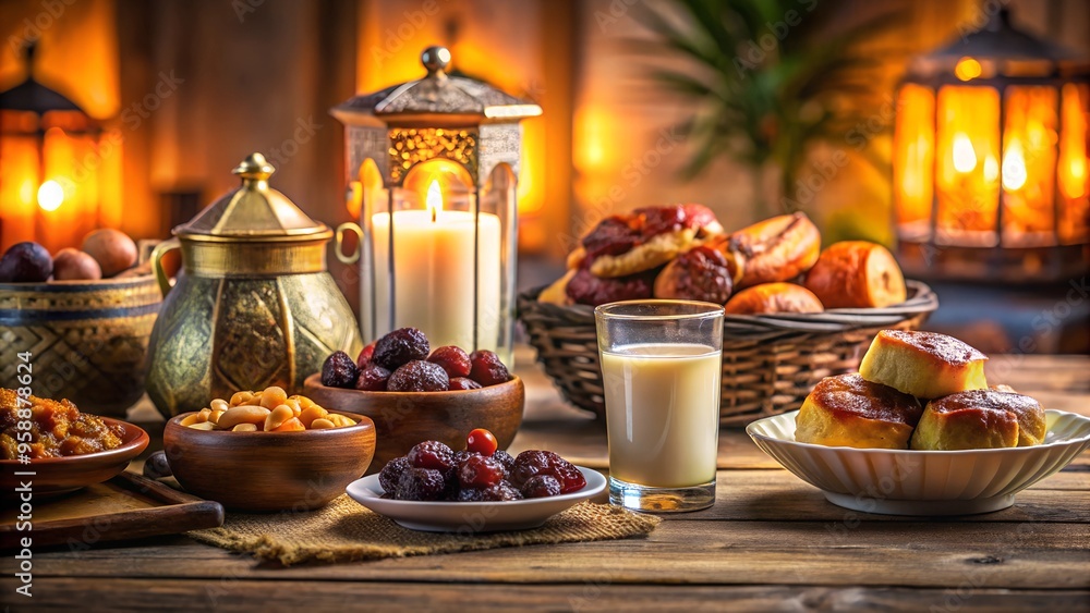 Fototapeta premium A Suhoor аinspired by the Ramadan holiday