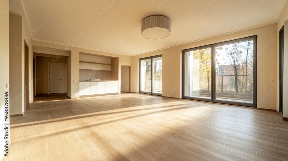 Empty new apt, no furniture.