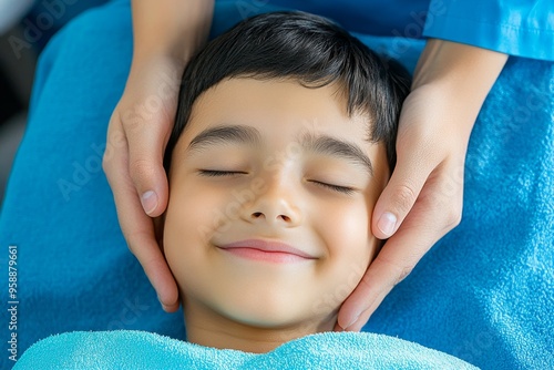 Acupressure, childrenâ€™s health, gentle touch provides safe and effective relief for common childhood ailments photo