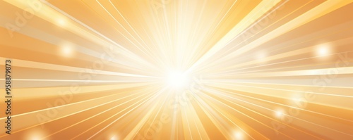 Sun rays background with gradient color, silver and gold, vector illustration