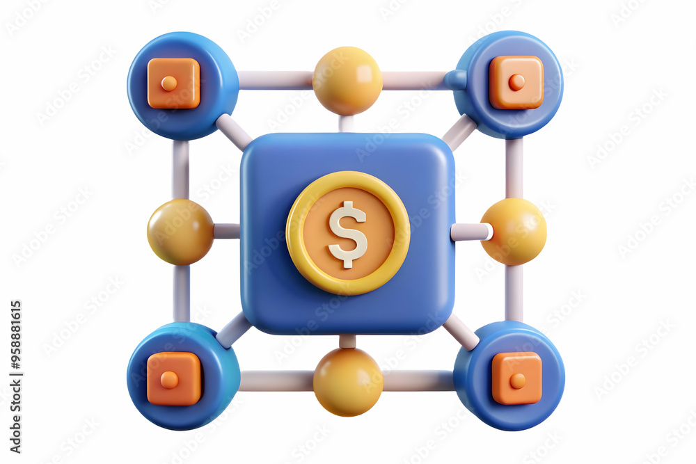 Flat AI Predictive Analytics and Dollar Icons Frame - Forward-Thinking Financial Management Concept with Smart Business Tone, Vector Illustration Flat AI Predictive Analytics and Dollar Icons Frame - Forward-Thinking Financial Management Concept with Smart Business Tone, Vector Illustration