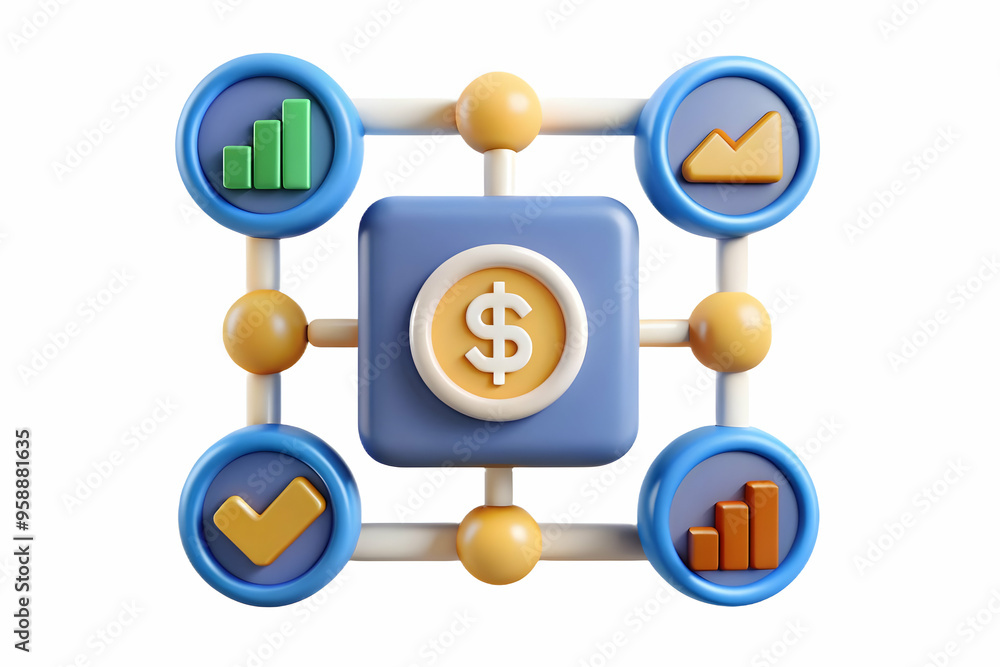 Flat AI Predictive Analytics and Dollar Icons Frame Concept for Smart Business: Forward-Thinking Financial Management Design with Copy Space. Simple Flat Vector Illustration Flat AI Predictive Analytics and Dollar Icons Frame Concept for Smart Business: Forward-Thinking Financial Management Design with Copy Space. Simple Flat Vector Illustration