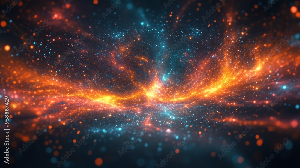 Fototapeta premium Cosmic Nebula Galaxy Abstract Background