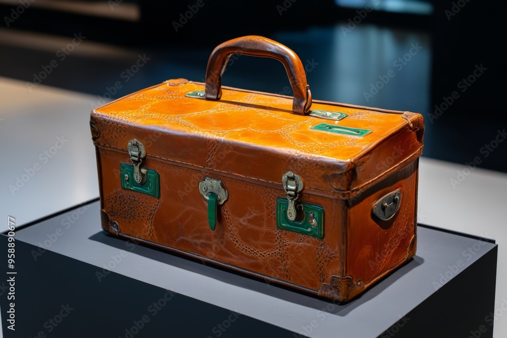 Open suitcase, worn edges, well-traveled companion shows the marks of countless trips and memories made Open suitcase, worn edges, well-traveled companion shows the marks of countless trips and memories made