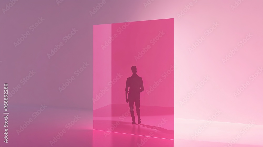 pink board mock up hologram pink board mock up hologram