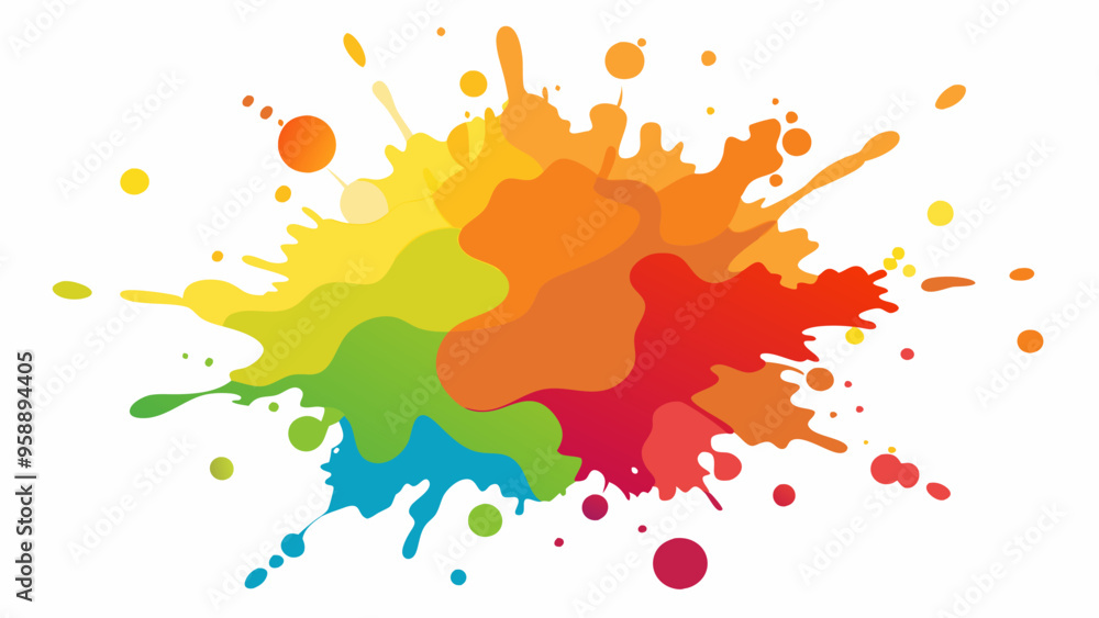 Fototapeta premium Watercolor splash on white background