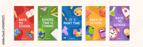 A collection banner templates Back to School