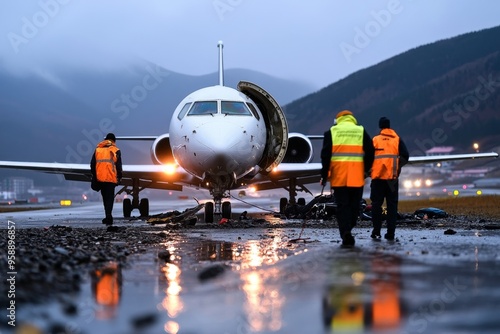 Accident, during a flight, turbulence encounter causes injuries to passengers and crew photo