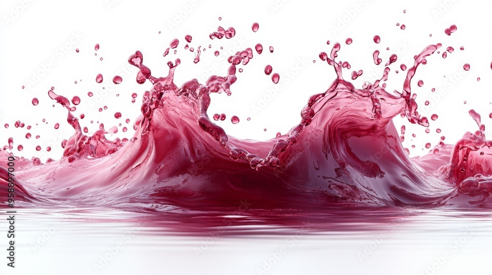 Splash of Red Liquid Generative AI Splash of Red Liquid Generative AI