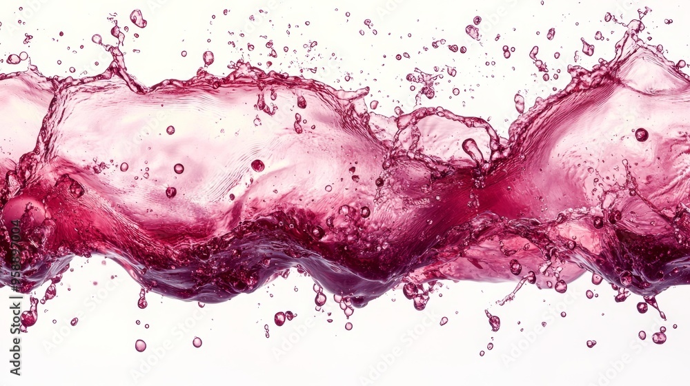 Vivid Splash of Red Liquid in Motion Generative AI Vivid Splash of Red Liquid in Motion Generative AI