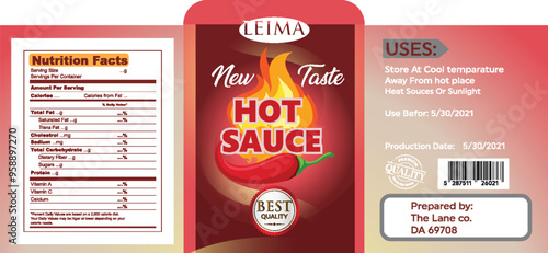 BBQ sauce label design sauce label design Mexican food packaging barbecue spicy sauce	