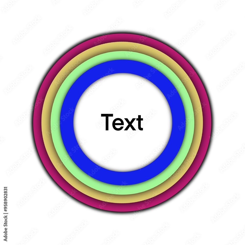 Circle frame with color round.