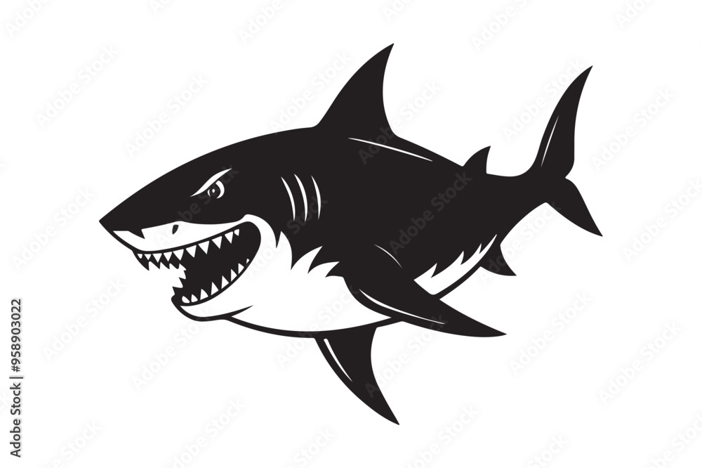 Shark silhouette vector illustration, Shark silhouette vector, shark silhouette printable Shark silhouette vector illustration, Shark silhouette vector, shark silhouette printable
