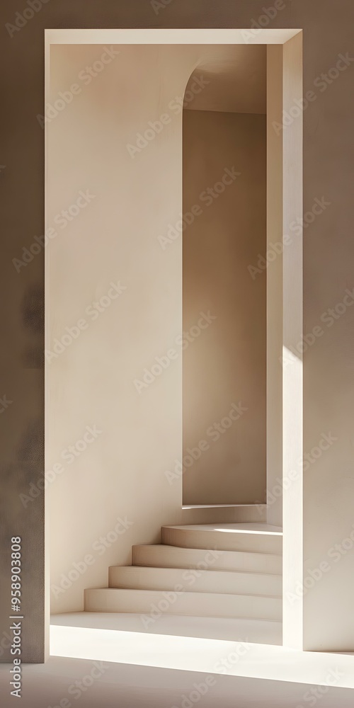 Minimalist Interior Design With Curved Walls and Stairs Minimalist Interior Design With Curved Walls and Stairs