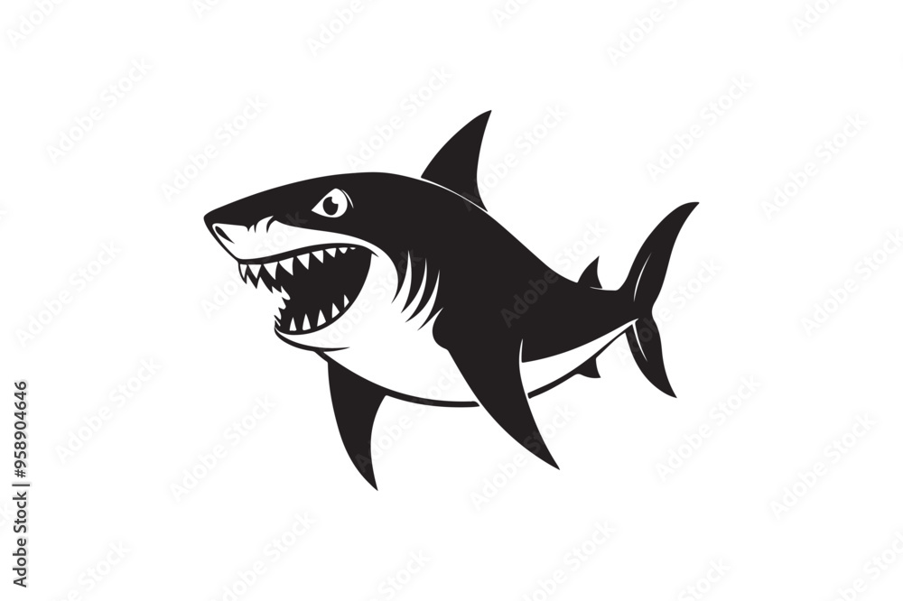 Shark silhouette vector illustration, Shark silhouette vector, shark silhouette printable Shark silhouette vector illustration, Shark silhouette vector, shark silhouette printable