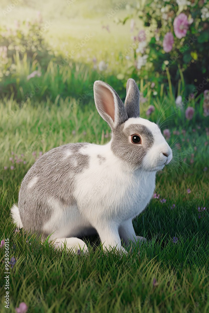 white rabbit on the grass white rabbit on the grass