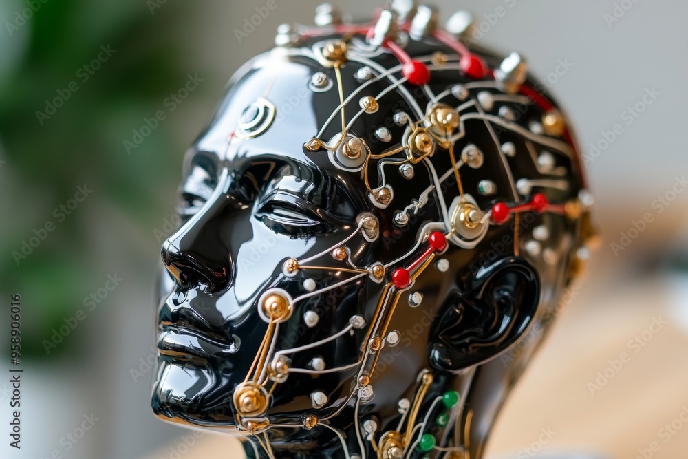 Fototapeta premium Acupressure, lymphatic drainage, detox points enhances the bodyâ€™s ability to eliminate waste and support immune function