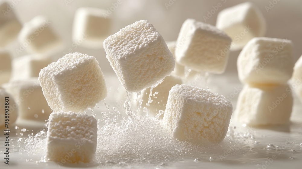 Floating Sugar Cubes Generative AI Floating Sugar Cubes Generative AI