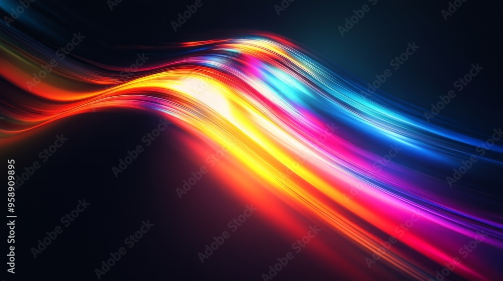Colorful Abstract Light Wave Colorful Abstract Light Wave