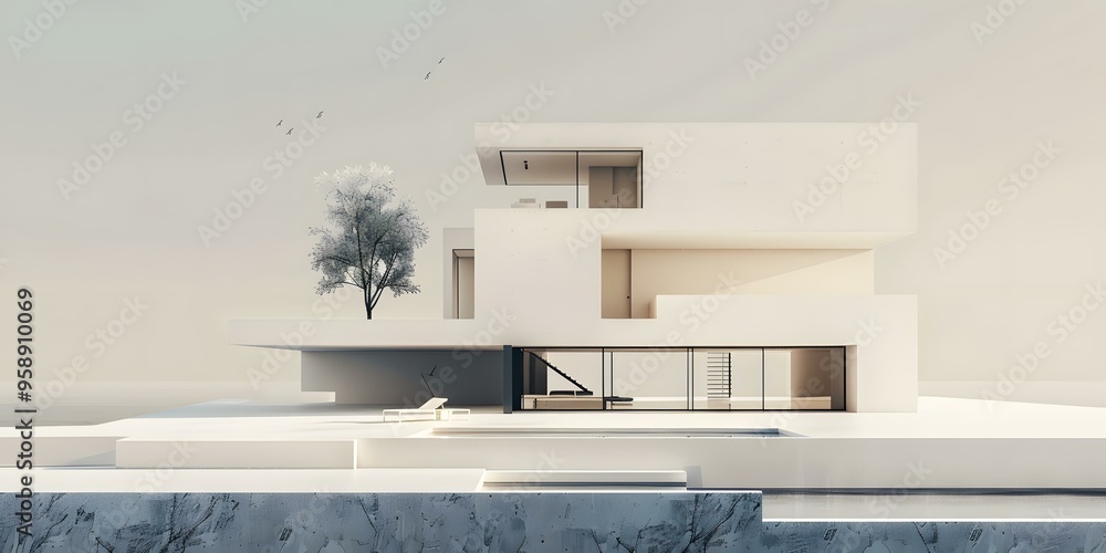 Minimalist Modern House with Swimming Pool Minimalist Modern House with Swimming Pool