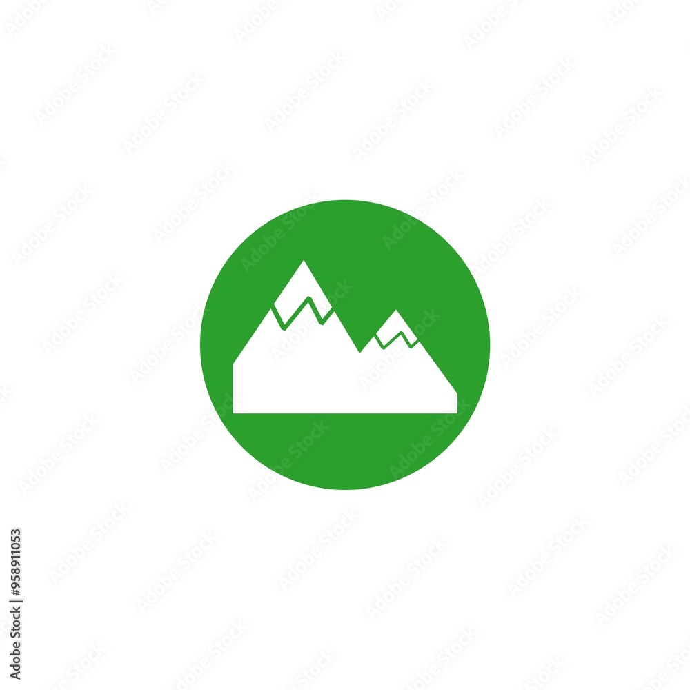 Mountain icon design isolated on white background . Mountain icon design isolated on white background .