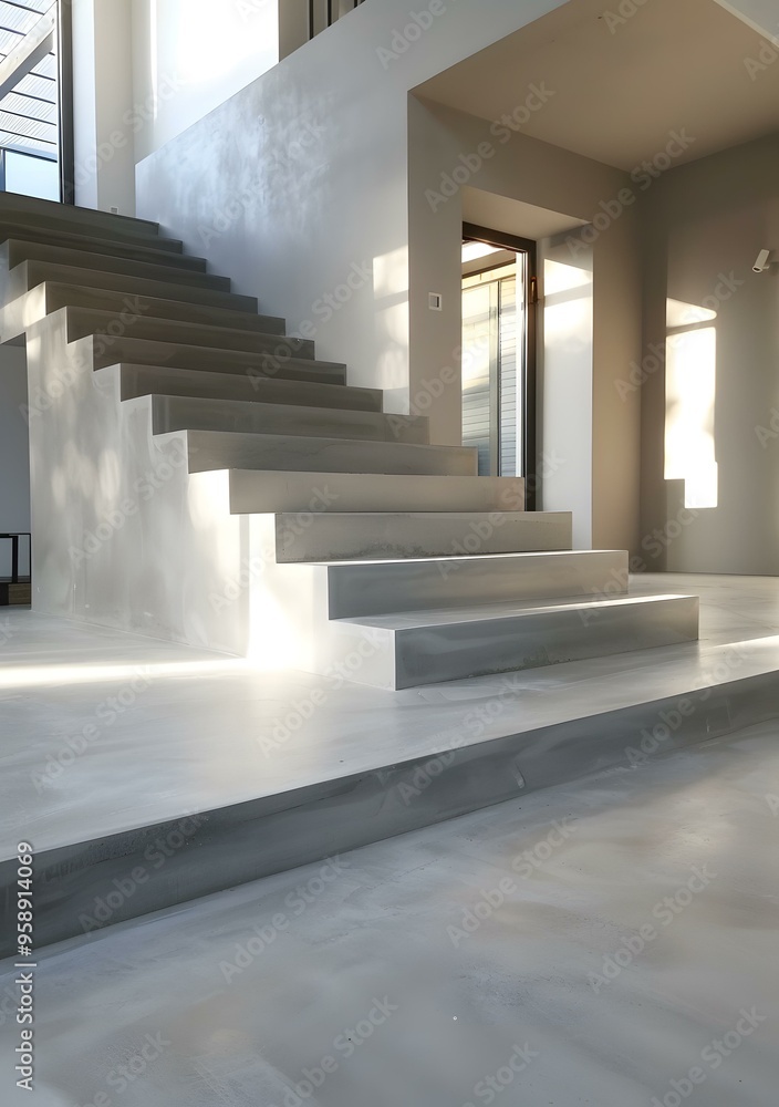 Modern Concrete Staircase in Minimalist Interior Design Modern Concrete Staircase in Minimalist Interior Design
