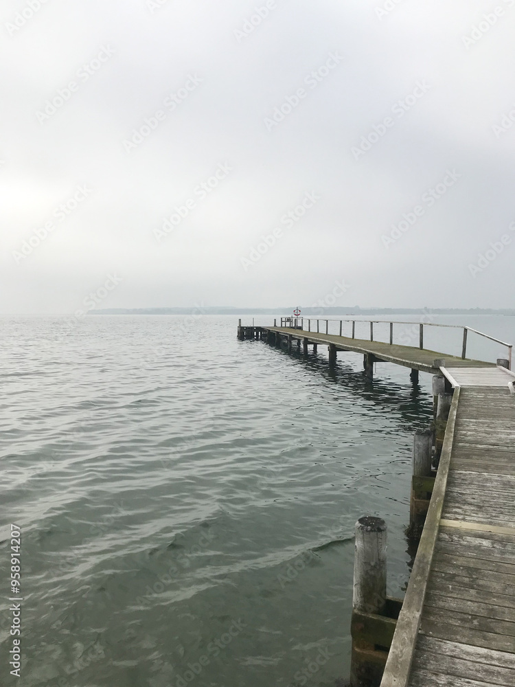 The beautiful little ferry pier at Alrø in Denmark The beautiful little ferry pier at Alrø in Denmark