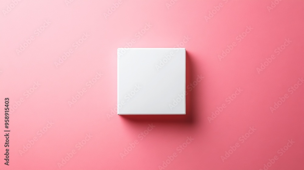 White Box on Pink Background White Box on Pink Background