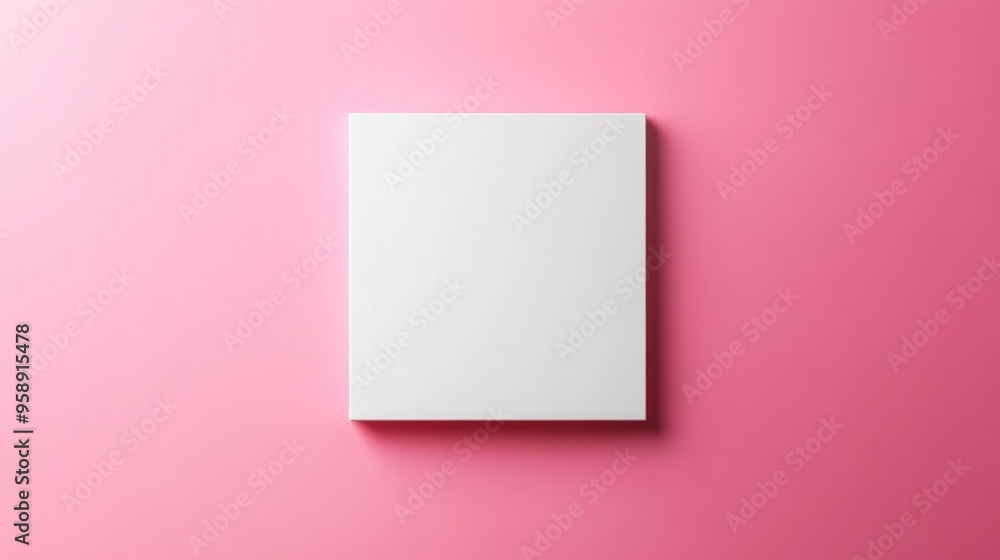Blank White Paper on Pink Background Blank White Paper on Pink Background