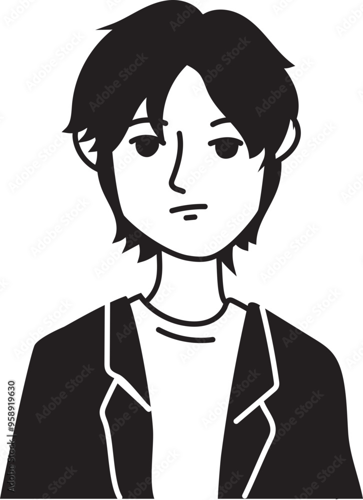 Cartoon man doodle illustration on transparent background.
Cartoon man doodle illustration on transparent background.
