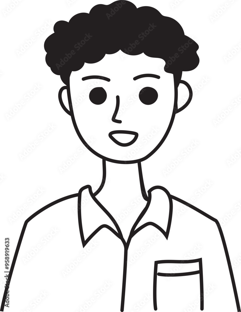 Cartoon man doodle illustration on transparent background.
Cartoon man doodle illustration on transparent background.