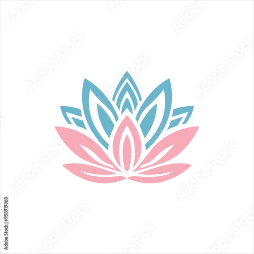 mind freshing flower logo vector