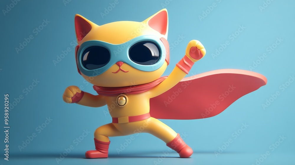 Fototapeta premium Superhero Cat