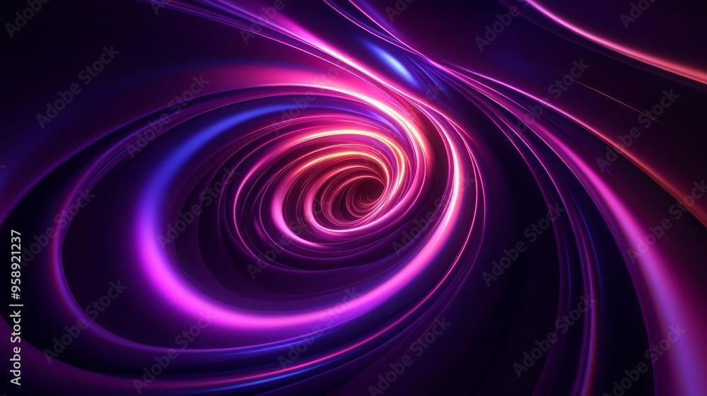 Abstract Purple Neon Swirling Lines Background Abstract Purple Neon Swirling Lines Background