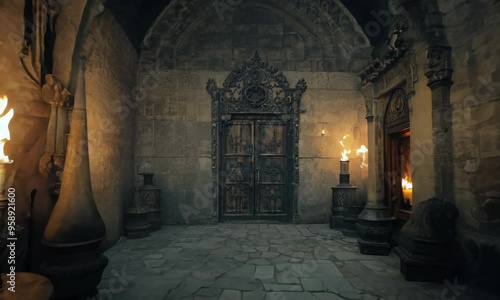 Corridor of a old castle  Video