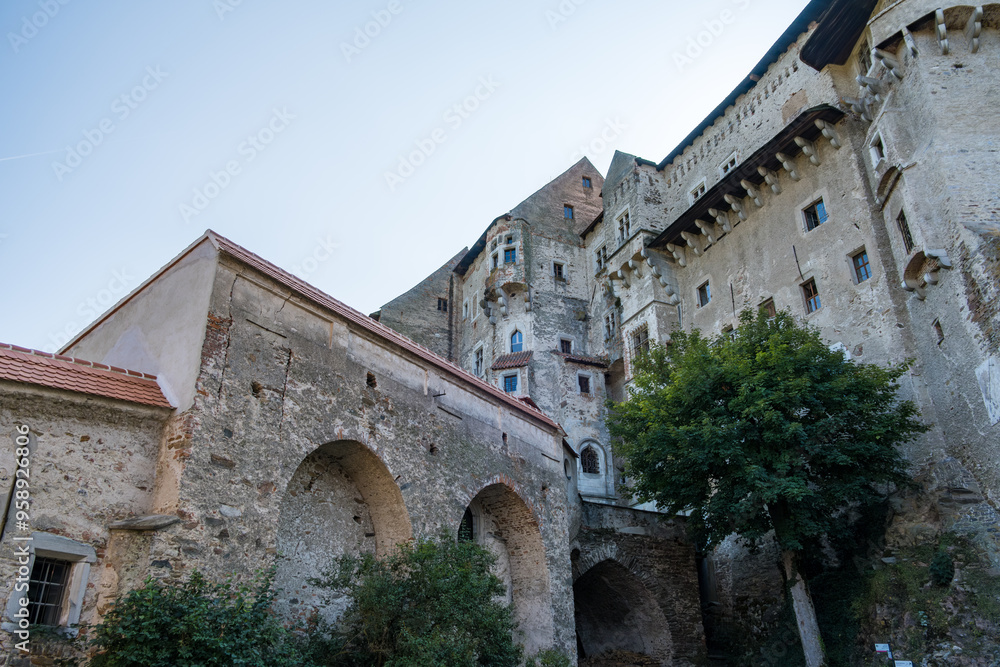 Hrad Pernstejn, Czech Republic -August 20 2024: Castle in the South Morav Region Hrad Pernstejn, Czech Republic -August 20 2024: Castle in the South Morav Region