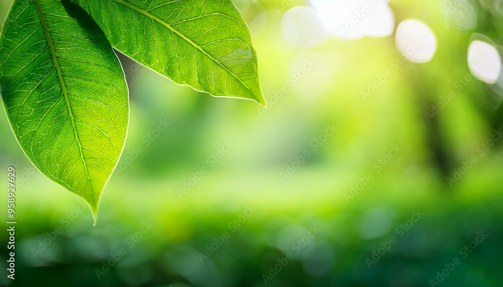 Closeup of beautiful nature view green leaf on blurred greenery background in garden with copy space using as background cover page concept.
Closeup of beautiful nature view green leaf on blurred greenery background in garden with copy space using as background cover page concept.