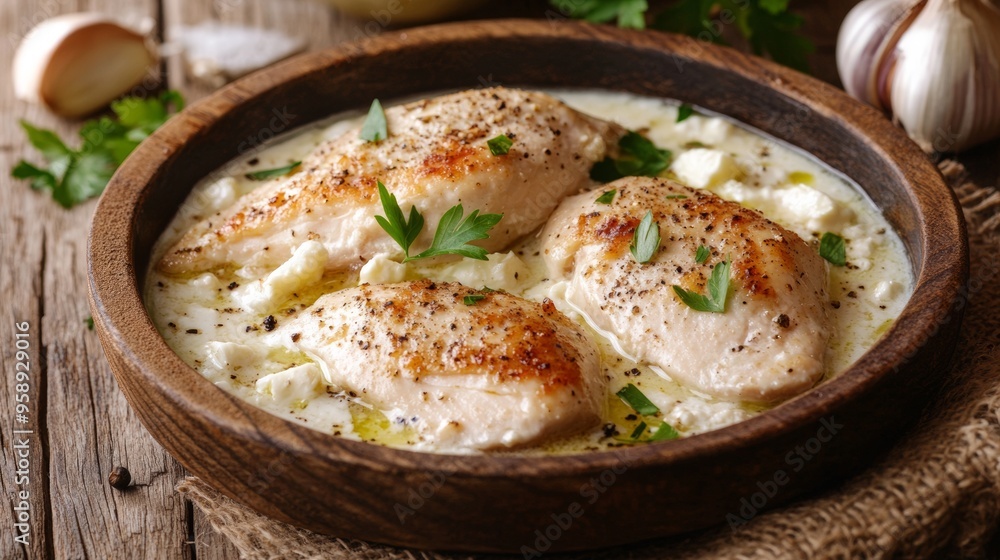 The national cuisine of Brazil: Chicken with yogurt. The national cuisine of Brazil: Chicken with yogurt.