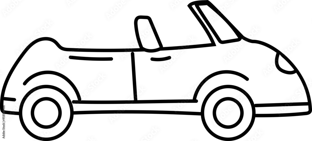 Cartoon car doodle illustration on transparent background.
Cartoon car doodle illustration on transparent background.