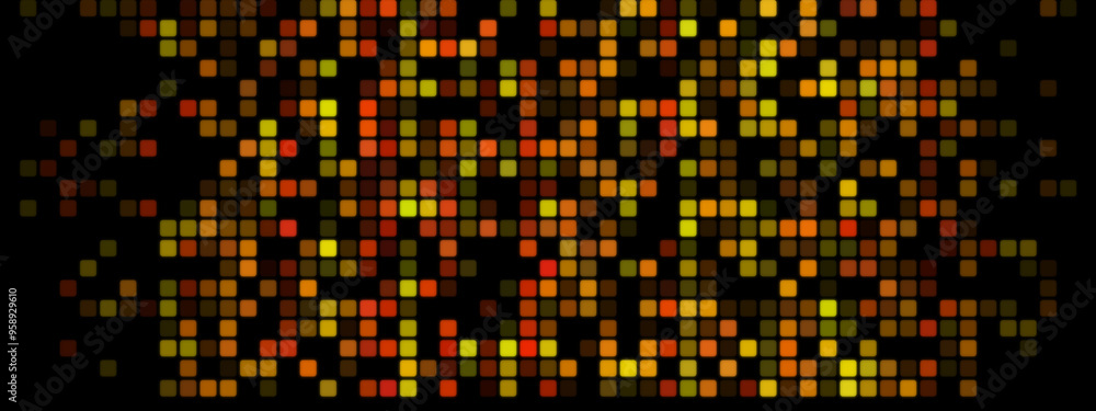 Vibrant Pixelated Design: Red, Orange, and Yellow on Dark Background Vibrant Pixelated Design: Red, Orange, and Yellow on Dark Background