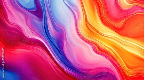 Colorful, moving abstract background with a dynamic effect, showcasing fluid patterns and gradients for use in creative design templates.