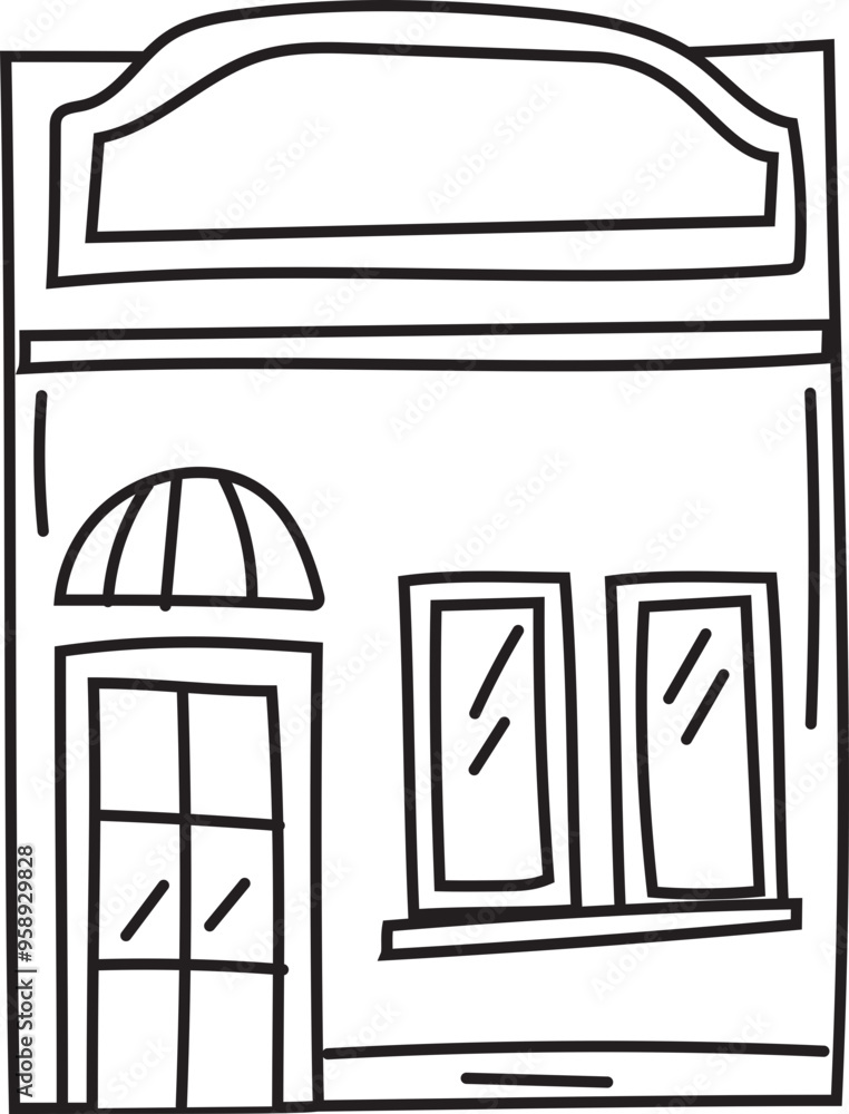 Store doodle illustration on transparent background.
Store doodle illustration on transparent background.